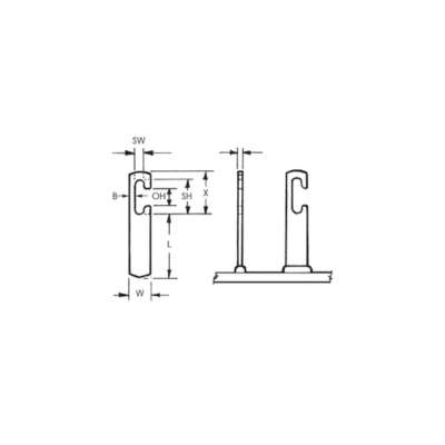 Rectangular T Slot Weld Studs